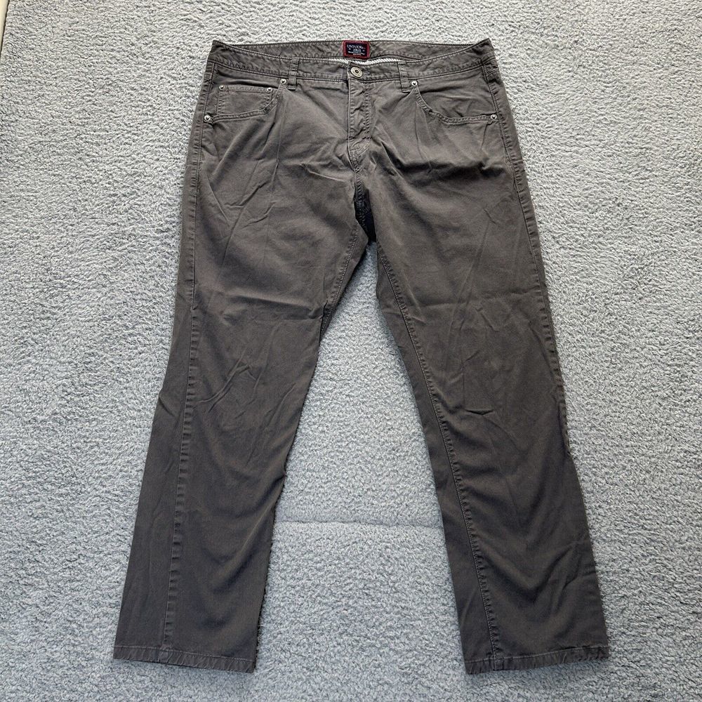 UNTUCKit Pants Mens 36X32 (Actual 36x27) Gray Straight Fit 5 Pocket Chino Pima